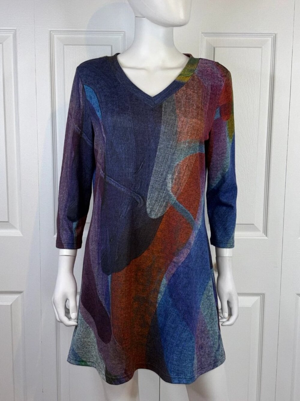 CLAIRE DESJARDINS women's 3/4-sleeve dress size Medium